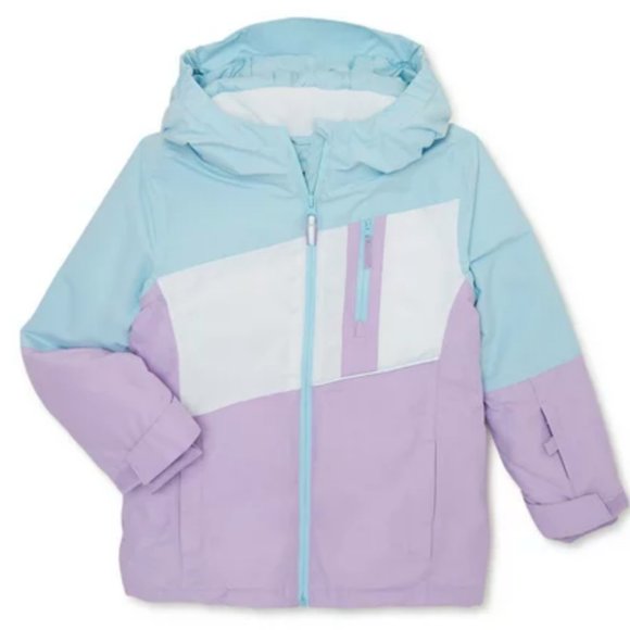 Swiss Tech - Girls Waterproof & Windproof Ski Jacket with Hood Multi Colored NWT - Picture 1 of 3